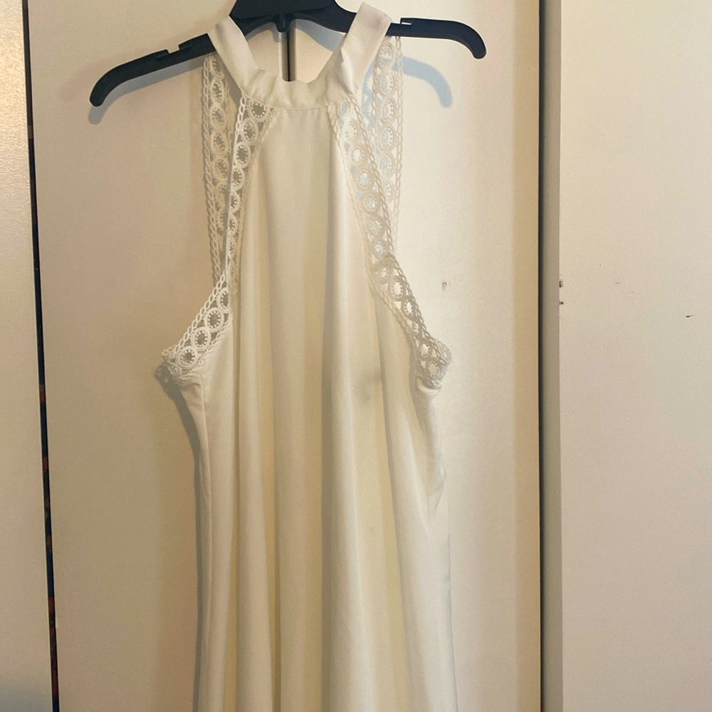 Lulu’s White Lace Halter Dress